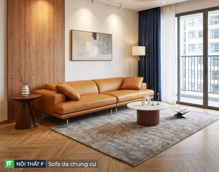 Mẫu sofa da cho chung cư nhỏ